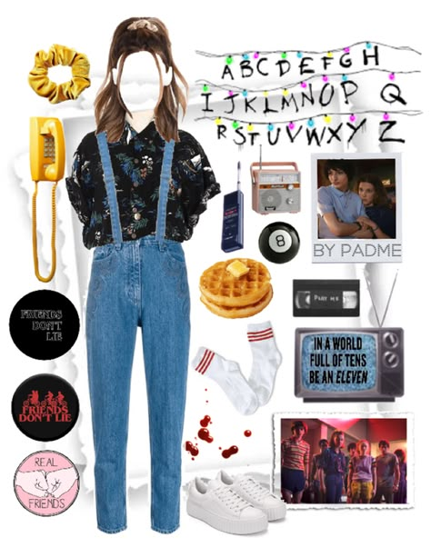 Eleven’s style Outfit | ShopLook Disfraces Stranger Things, Eleven Costume, Stranger Things Halloween Party, Stranger Things Halloween Costume, 80s Inspired Outfits, Stranger Things Party, Look 80s, Stranger Things Outfit, Stranger Things Costume