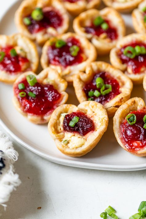 Cranberry Cream Cheese Appetizer Bites Easy Cream Cheese Appetizers, Cream Cheese Appetizer Recipes, Well Plated By Erin, Cranberry Appetizer, Cranberry Bites, Cranberry Dip, Cheese Recipes Appetizers, Cream Cheese Appetizer, Well Plated