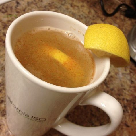 Metabolism booster, cleanser, detoxer: hot water, juice of half a lemon, a couple dashes of cayenne. #cleanse #weightloss Low Metabolism, Metabolism Booster, Good Skin Care, Smoothie Drinks, Lemon Water, Boost Your Metabolism, Health Motivation, Detox Drinks, Health Diet