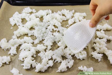 How to Make Puffed Rice: 10 Steps (with Pictures) - wikiHow Tv Snacks, Rice Puffs, Corn Quinoa, Pizza Crackers, Rice In The Oven, Snacks Crackers, Rice In The Microwave, Fine Dining Desserts, Rice Bread