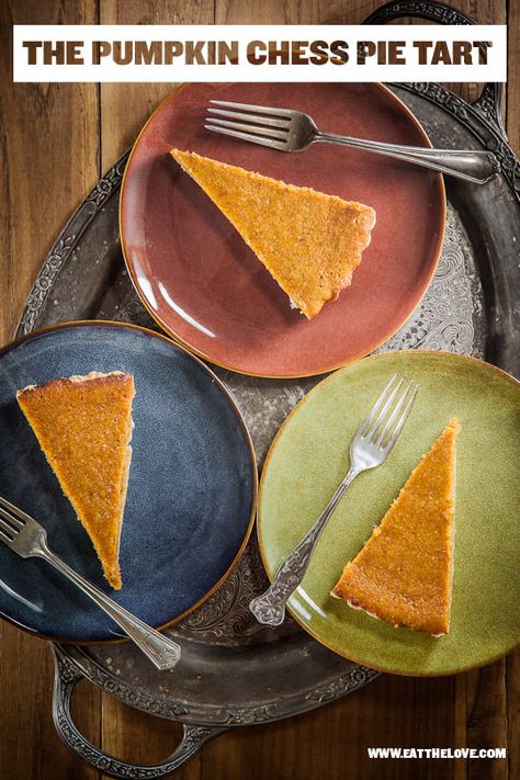 Pumpkin Chess Pie Tart by Irvin Lin of Eat the Love. | www.eatthelove.com Magical Cooking, Pumpkin Tarts Recipe, Sweet Potato Pie Recipes, Pumpkin Tart, Homemade Marshmallow Recipe, Pumpkin Tarts, Brown Food, Chess Pie, Thanksgiving Foods