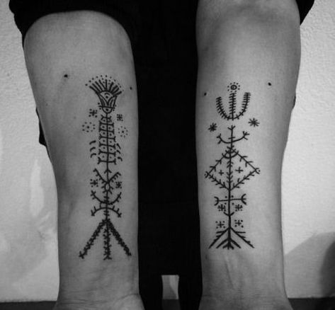 Balkan Tattoo, Amazigh Tattoos, Polish Symbols, Slavic Tattoo, Ethnic Tattoo, Berber Tattoo, Polish Tattoos, Lower Leg Tattoos, Tatuagem Masculina Pequena