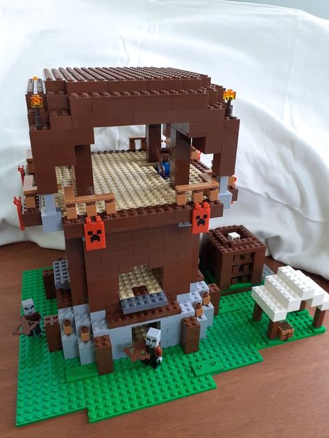 Lego Minecraft World, Minecraft Pillager Outpost, Lego Minecraft Micro World, Lego Post Apocalyptic, Diy Minecraft Decorations, Minecraft Wither, Lego Bunker Moc, Minecraft Lego, Lego Wasteland