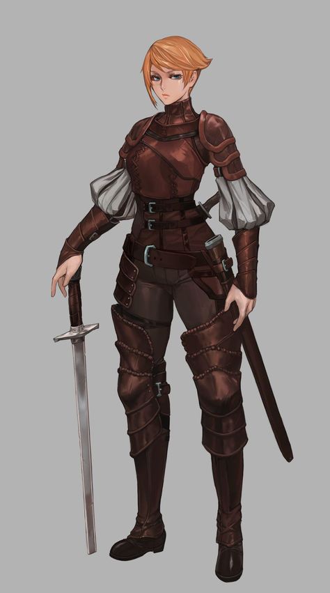 Woman In Armor, Armor Drawing, Character Design Cartoon, Female Armor, Ideas For Design, Female Warriors, Character Clothes, Leather Armor, Female Knight