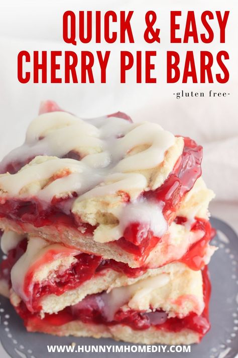 These delicious gluten free cherry pie bars are one of the best gluten free desserts! They’re easy gluten free summer desserts for parties and BBQs. You’ll love these cherry pie bars gluten free because they’re quick gluten free desserts. Whether you need gluten free summer dessert recipes or summer desserts for a BBQ, this gluten free cherry pie recipe is perfect. #glutenfree Simple Gluten Free Desserts, Gluten Free Cherry Pie, Easy Gluten Free Cookies, Quick Gluten Free Desserts, Gluten Free Dessert Bars, Cherry Pie Bars Recipe, Gluten Free Summer Desserts, Summer Desserts For A Bbq, Summer Dessert Ideas