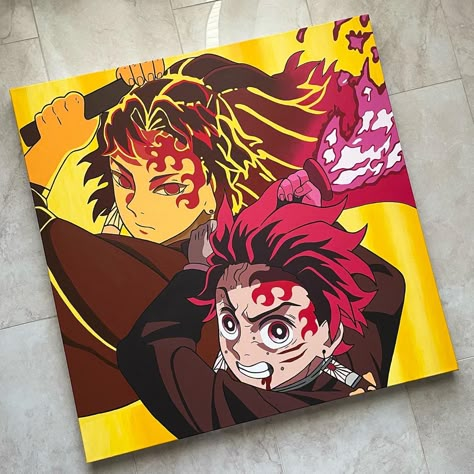 Tanjiro Painting, Demon Slayer Squad, Making Manga, Anime Main Characters, Anime Title, Page Drawing, Demonslayer Tanjiro, Photoshop Typography, Face Art Drawing