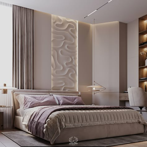 Elegant bedroom with neutral tones! This bedroom's refined furnishings and peaceful color palette provide a peaceful and timeless feeling, desirable for relaxing.

#BedroomDesign #ElegantLiving #HomeDecor Peaceful Color Palette, Sf House, Bedroom Design Modern, Kids Room Interior, Kids Room Interior Design, Daughter Bedroom, Interior Design Drawings, Modern Luxury Bedroom, Kids Interior Room