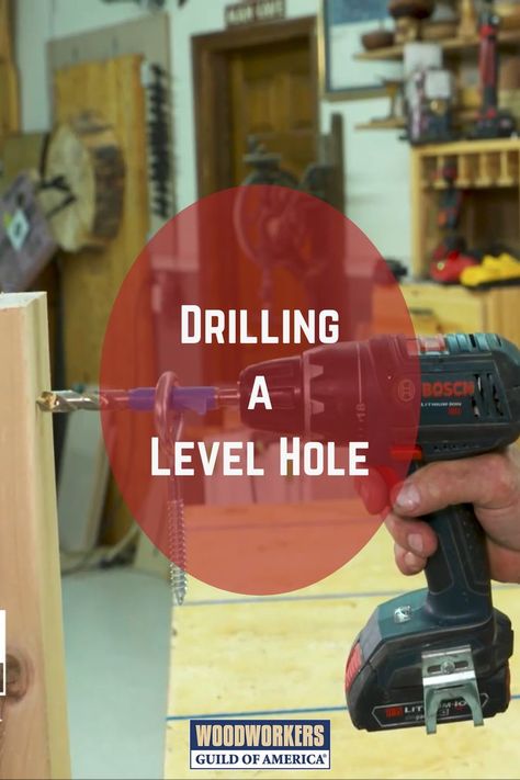 Even if you own a drill press you sometimes run into situations where you need to use a cordless drill to drill a hole. When the hole you’re drilling is horizontal, and the thing you’re drilling into is plumb, you can use this cool trick. Using A Router, Moonshine Recipes, Simple Woodworking Plans, Wood Finishing, Woodwork Ideas, Drill Guide, Carpentry Diy, Hearth And Home, Drilling Holes