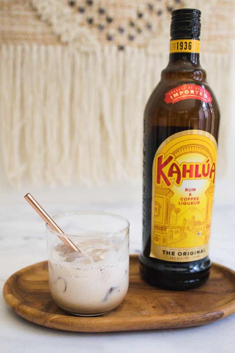 This simple recipe for Kahlua and Cream makes a deliciously creamy coffee cocktail recipe flavored with cinnamon and vanilla! Ready in just minutes, this simple method (requiring no special equipment!) showing you how to make Kahlua and Cream is one to remember the next time you're looking for an alternative to the classic espresso martini after dinner - or just because! Kalua And Cream, Kalua Cream Drink, Kahlua And Cream Drink, Kaluha Recipes Drinks Cocktails, Kaluah Recipes Cocktails, Kahlua Coffee Drinks, Kaluha Recipes, Kaluah Recipes, Kahlua And Cream