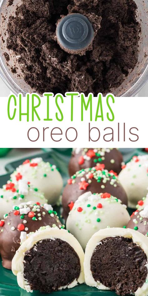 Oreo Truffle Reindeer, Reindeer Oreo Truffles, Easy To Make Holiday Treats, Oreo Peppermint Truffles, Christmas Oreo Bon Bons, Recipe For Oreo Balls, Oreo Balls With Almond Bark, Christmas Brownies With Oreos, Christmas Cake Balls Recipes