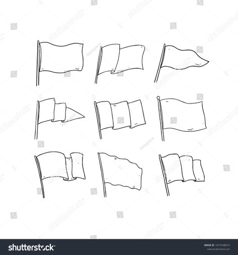 White Flag Tattoo, How To Draw A Flag In The Wind, Flag Drawing Reference, Flag Outline Drawing, Flag Sketch Drawing, Waving Flag Drawing, Flag Drawing For Kids, Pride Flag Drawing, Flag Reference