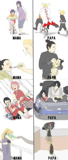 Mother vs Father Female Naruto X Everyone, Shikadai And Sarada, Sakura Parents, Boruto Shikadai, Sarada X Boruto, Boruto X Sarada, Naruto Meme, Funny Naruto Memes, Photo Naruto