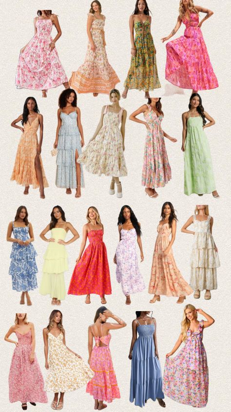 sundress season sundress inspo wedding guest inspo floral sundress rehearsal dinner inspo garden party inspo Rehersal Dinner Guest, Garden Wedding Dress Guest, Sundress Season, Party Inspo, Summer Wedding Outfits, Garden Dress, Guest Attire, Semi Formal Dresses, Wedding Attire Guest