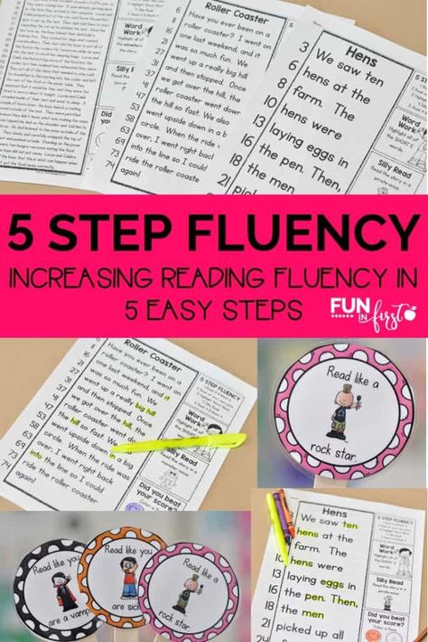 Increasing Reading Fluency, Increase Reading Fluency, Reading Fluency Activities, Remedial Reading, Fluency Activities, Fluency Passages, Literacy Lessons, 3rd Grade Reading, 2nd Grade Reading