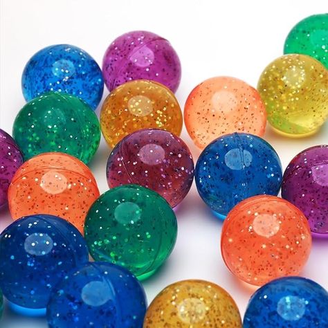 Amazon.com: Entervending Bouncy Balls - Glitter Bounce Balls Bulk - Party Favors - Rubber Balls for Kids - Large Bouncy Ball 45 mm - Super Bouncy Balls Gift for Kids : Toys & Games Bulk Party Favors, Bouncing Ball, Birthday Plans, Bouncy Ball, Bouncy Balls, Birthday Planning, Science Lab, 90s Nostalgia, Gift For Kids