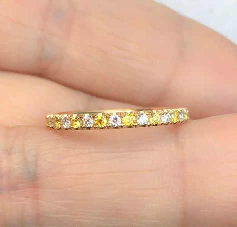 Yellow Diamond Band, Yellow Diamond Wedding Band, Divorce Ring, Diamond Stacks, Fancy Yellow Diamond, Yellow Diamonds, White Lab, Letter U, Pave Band