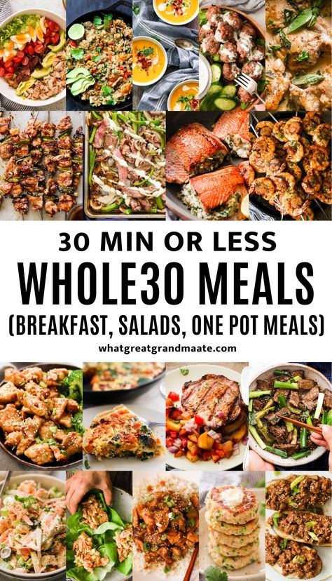 Whole Meals, Whole30 Meals, Dinner Vegetarian, Whole 30 Meal Plan, Whole30 Dinner Recipes, Easy Whole 30 Recipes, Whole30 Dinners, Whole 30 Diet, Whole Food Diet