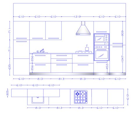 Plan and elevation of kitchen interior 2d view autocad file - Cadbull Kitchen Interior Layout Plan, Kitchen Interior Elevation, Kitchen Design 2d Drawing, Kitchen Interior Design Autocad, Kitchen Interior Plan Drawing, Kitchen Details Drawing Plan, Kitchen Elevation Design, Kitchen Interior Dimensions, Kitchen Interior Details