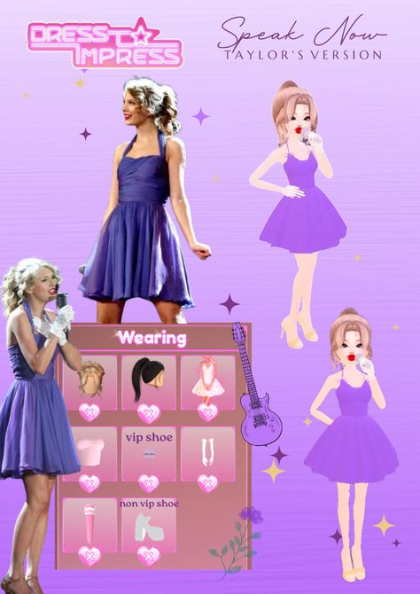 Themes: Famous, Celebrity, Celebrity Look Alike, Favorite Singer, Popstar Tags: Taylor Swift, DTI, Dress To Impress, speak now, tour, tay Favorite Singer Dress To Impress, Dress To Impress Famous, Speak Now Tour, Taylor Swift Dress, Celebrity Look Alike, Theme Dress, Speak Now, Celebrity Look, Celebrity Dresses