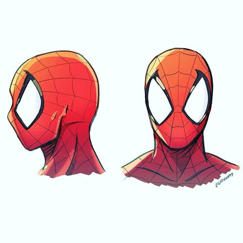 Johnny Lighthands on Instagram: “Spider-Man head studies  #webslinger #spiderman #amazingspiderman #spidermanhomecoming #peterparker #drawing #sketch #anatomy #portrait…” Spiderman Head Reference, Spiderman Face Reference, Spider Man Anatomy Drawing, Spider Man Mask Drawing, Spiderman Head Drawing, Spider Man Anatomy, Spiderman Facial Expressions, Spider Man Side Profile, Spiderman Eyes Drawing