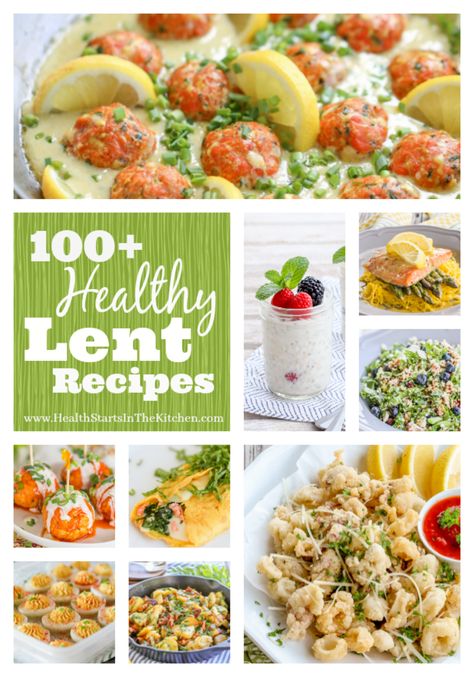 100+ Healthy Recipes For Lent {Gluten-Free, Paleo, Primal, Low-Carb, Real-Food & Vegetarian} http://www.healthstartsinthekitchen.com/2017/03/09/100-healthy-recipes-lent-gluten-free-paleo-primal-low-carb-real-food-vegetarian/ Healthy Lent Meals, Lent Recipes Catholic, Lent Meal Ideas, Meatless Meals For Lent, Meals For Lent, Lent Meals, Lent Food, Friday Meals, Recipes For Lent