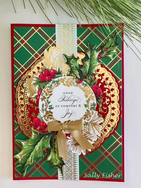 Plaid Christmas Card, Christmas Toppers, Anna Griffin Christmas Cards, Homemade Holiday Cards, Anna Griffin Inc, Anna Griffin Christmas, Christmas China, Christmas Topper, Christmas Sentiments