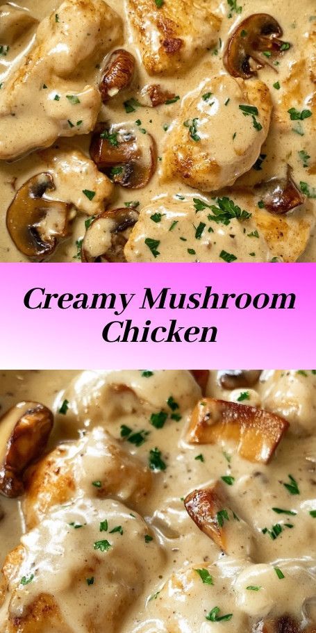 Smothered Chicken with Creamy Mushroom Gravy Recipe Mushroom Gravy And Chicken, Crispy Chicken With Mushroom Sauce, Easy Creamy Mushroom Chicken, Chicken And Mushroom Gravy Recipes, Chicken Garlic Mushroom Recipes, Swiss Mushroom Chicken, Mushroom Chicken Soup Recipes, Chicken In Creamy Mushroom Sauce, Skillet Chicken With Mushroom Gravy