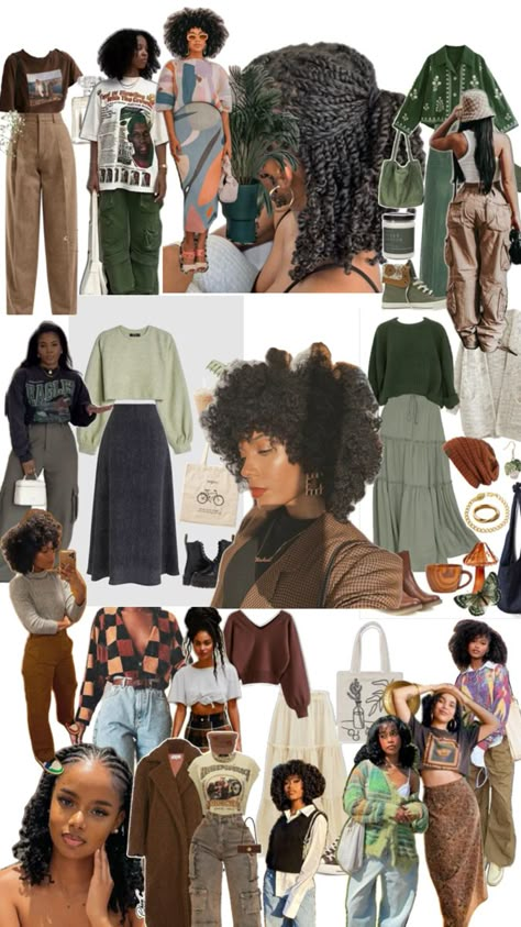 Art Museum Aesthetic Outfit Plus Size, Earthy Tones Outfit Color Combos, Earthy Tone Outfits Aesthetic, Earthy Outfits Plus Size, Earth Tone Outfits Women, Winter Earthy Outfits, Earthy Clothing Style, Plus Size Earthy Outfits, Fall Hippie Outfits