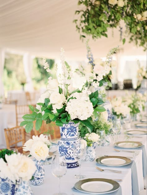 Alabama Wedding Tent, Alabama Wedding Venue. Bridal Party Tables, blue and white head table Decour,, Blue And White Tent Wedding, Blue And White Backyard Wedding, Blue And White Wedding Table Settings, Blue And White Southern Wedding, Blue And White Vases Wedding, Blue And White Garden Wedding, Blue And White Wedding Centerpieces, Blue And White Wedding Ceremony, Blue And White China Wedding