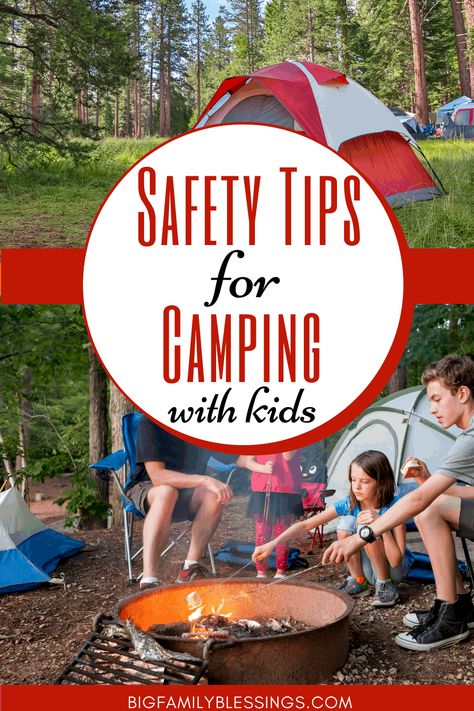 These camping safety tips will help you keep your kids safe so you can enjoy your camping trip stress free. Camping Safety Tips, Camping Rv Ideas, Camping Organization Ideas, Family Camping Ideas, Bear Safety, Hiking Safety, Camping With Toddlers, How To Camp, Camping Meal