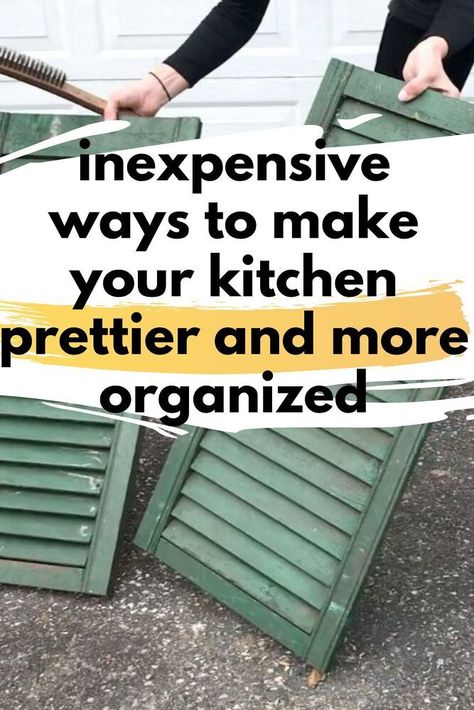 Budget friendly kitchen decor diys to help you with kitchen storage and organization. Easy diy ideas for kitchen decoration on a budget. Porch Valance, Kitchen Storage Hacks Diy, Decoration On A Budget, Budget Friendly Kitchen, Kitchen Decor Diy, Kitchen Crafts Diy, Furniture Repurposing, Kitchen Storage And Organization, House Renos