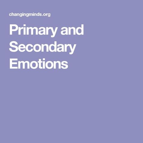 Primary and Secondary Emotions Secondary Emotions, Ithaca College, Primary And Secondary Sources, Teaching Secondary, Secondary Source, College Library, Psychology Quotes, Group Ideas, Research Methods