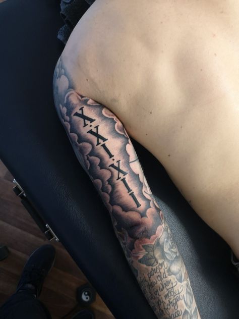 #CoolTattoos #TattooArt #InkMaster #TattooDesigns #InkedUp #TattooLovers #InkInspiration #TattooIdeas #CreativeInk #TattooStyle Behind Bicep Tattoo For Men, Vertical Bicep Tattoo, Best Half Sleeve Tattoos Men Upper Arm, Word Leg Tattoos Men, Men Back Of Arm Tattoo, Mens Back Of Arm Tattoo, Men’s Tattoo Biceps, Inner Muscle Arm Tattoo, Faith Bigger Than Fear Tattoo