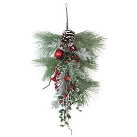 Northlight Indoor 27-Ft Pine Garland 32635909 Swags And Wreaths, Christmas Door Swag, Hydrangea Garland, Family Gallery Wall, Pre Lit Garland, Door Ornament, Fall Leaf Garland, Christmas Door Decoration, Crystal Garland