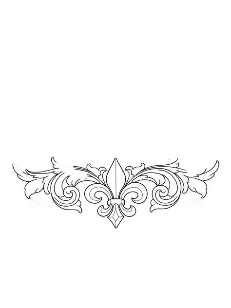 Filagry Tattoo Design, Filigree Neck Tattoo, Filagree Design Tattoo, Baroque Tattoo Design, Kanote Design, Tattoo Borders, Filigree Drawing, 108 Tattoo, Ornate Tattoo