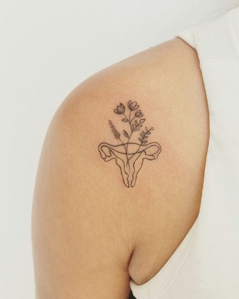 Uterus Tattoo Flower, Midwifery Tattoo Ideas, Uterus Flower Tattoo, Flower Uterus Tattoo, Uterus Tattoo Ideas, Midwifery Tattoo, Uterus With Flowers, Midwife Tattoo, Uterus Tattoo