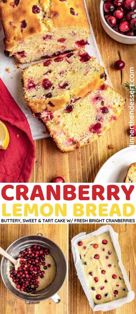 Cranberry Lemon Bread Recipes, Gluten Free Lemon Cranberry Loaf, Brunch Bread Ideas, Lemon Cranberry Bread, Lemon Cranberry Scones, Cranberry Lemon Loaf, Lemon Cranberry Loaf, Cranberry Lemon Muffins, Fruit Loaves