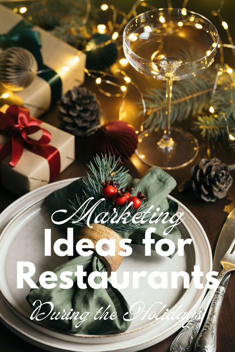 There are many fun and festive ways to bring people to your restaurant throughout late-November and December. Here are eight holiday restaurant promotions and marketing ideas to try in 2023. Christmas Decor Restaurant, Restaurant Promotion Ideas, Themed Photoshoot Ideas, Holiday Marketing Ideas, Christmas Restaurant, Christmas Dining Table Decorations, Christmas Catering, Holiday Catering, Restaurant Promotions