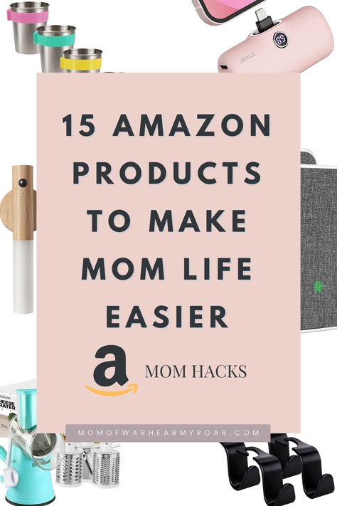 Mom Hacks | 15 Amazon Products to Make Mom Life Easier — Mom of W.AR., Hear My Roar Single Mum Hacks, Products That Make Life Easier, Amazon Must Haves For Moms, Mom Amazon Finds, Things That Make Life Easier, Life Hack Gadgets, Mom Organization Hacks, Mom Tips And Tricks Life Hacks, Amazon Life Hacks