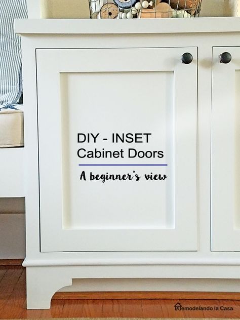 DIY- Inset Cabinet Doors Cabinet Doors Diy, Cabinet Door Makeover, Inset Kitchen Cabinets, Inset Cabinet Doors, Cabinet Building, Building Cabinets, Shaker Cabinet Doors, Building Kitchen Cabinets, Diy Cabinet Doors