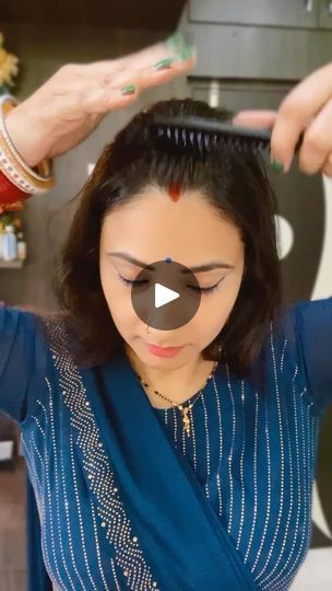 8.6M views · 205K reactions | Self hairstyle for wedding guest 😍 #followｍe @sangeeta_singh_hairstyles @sangeeta_boutique_official @sangeetacreation_06 | Sangeeta.Singh.hairstyles | Alisha Chinai · It's Rocking Hairstyle On Dress, Simple Hairstyle For Wedding Guest, Indian Wedding Hairstyles For Short Hair, Simple Hairstyles For Wedding Guest, Haïr Style For Wedding Guest, Simple Wedding Guest Hair, Self Hairstyle, Alisha Chinai, Hairstyle For Wedding Guest