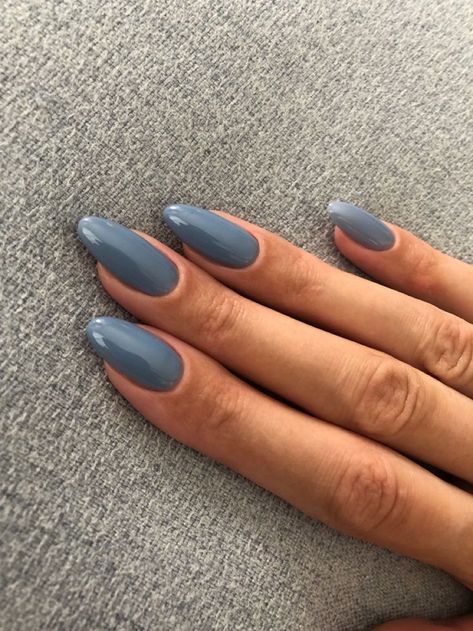 Nail Colors Winter, Casual Nails, Gray Nails, Blue Nail, Neutral Nails, Classy Nails, Fire Nails, Chic Nails, Cute Acrylic Nails