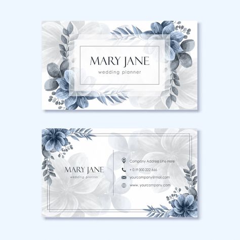 Event Planner Business Card Design, Floral Business Card Design, Party Planner Business Cards, Party Planner Business, Wedding Planner Business Card, Florist Business Card, Event Planner Business Card, Business Card Set, Wedding Planner Business