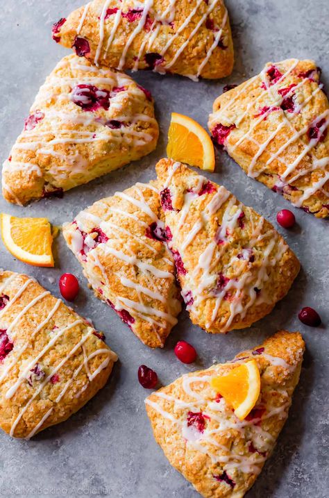 Orange Cranberry Scones, Cranberry Orange Scones, Cranberry Scones, Thanksgiving Breakfast, Scones Recipe Easy, Cranberry Orange Muffins, Orange Scones, Orange Muffins, Orange Cranberry