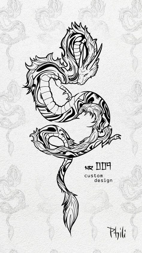 Anime Dragon Tattoo Designs, Year Of The Dragon Tattoo 2000, Cool Design Tattoos, Dragon Tattoo Designs Simple, Dragon Tattoo Template, Dragon Tattoo Linework, Dragon Tattoo Designs Sketches, Dragon Stencil Tattoo, Anime Dragon Tattoo