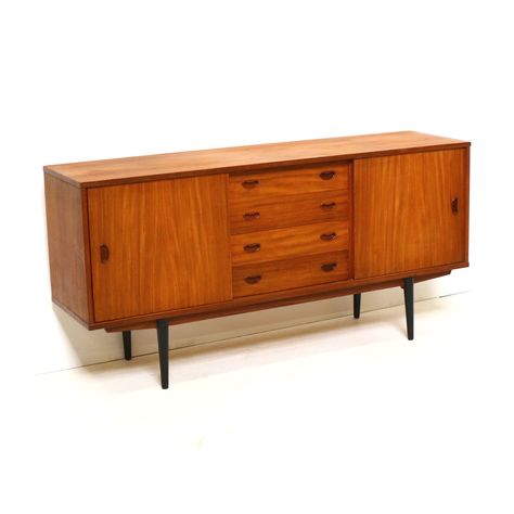 Listed on VNTG.com: Vintage sideboard with drawers & doors, 1960s | #vntg #vintage Sideboard With Drawers, Vintage Sideboard, Sideboard Storage, Mid Century Vintage, The 60s, Design Store, Design Furniture, Credenza, Vintage Design