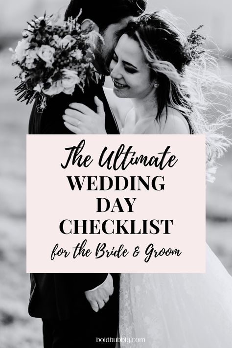 wedding day checklist Day Of Wedding Checklist For Bride, Wedding Checklist Day Of, Bride Day Of Checklist, Wedding Last Minute Checklist, Bridal Checklist Wedding Day, Bride To Do List Before Wedding, Week Before Wedding Checklist, Wedding List Checklist Things To Do, Wedding Day Of Checklist