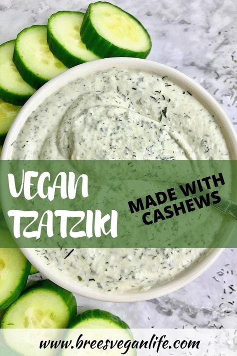 Vegan Tzatziki, Vegan Sauces, Tzatziki Sauce, Raw Food Diet, Raw Vegan Recipes, Vegan Condiments, Vegan Foods, Jamie Oliver, Hemp Seeds