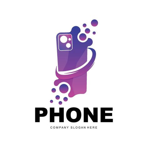 Smartphone Logo, Communication Electronics Vector, Modern Phone Design, For Company Brand Symbol Mobile Logo Design Ideas, Phone Store Logo, Phone Shop Logo, Mobile Shop Logo, Mobile Store Logo, Phone Logo Design, Phone Service Logo, Logo Communication, Mobile Illustration