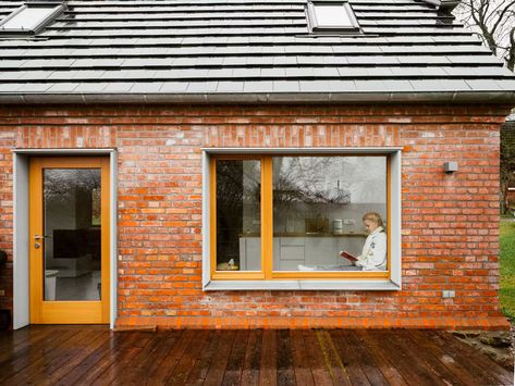 Photo 13 of 15 in A 19th-Century Farmhouse in Eastern Germany Gets New Tricks With an Ecologically Minded Update - Dwell New Tricks, Garden View, House Exterior, 19th Century, Farmhouse, Germany, Felt, Exterior, Outdoor Decor